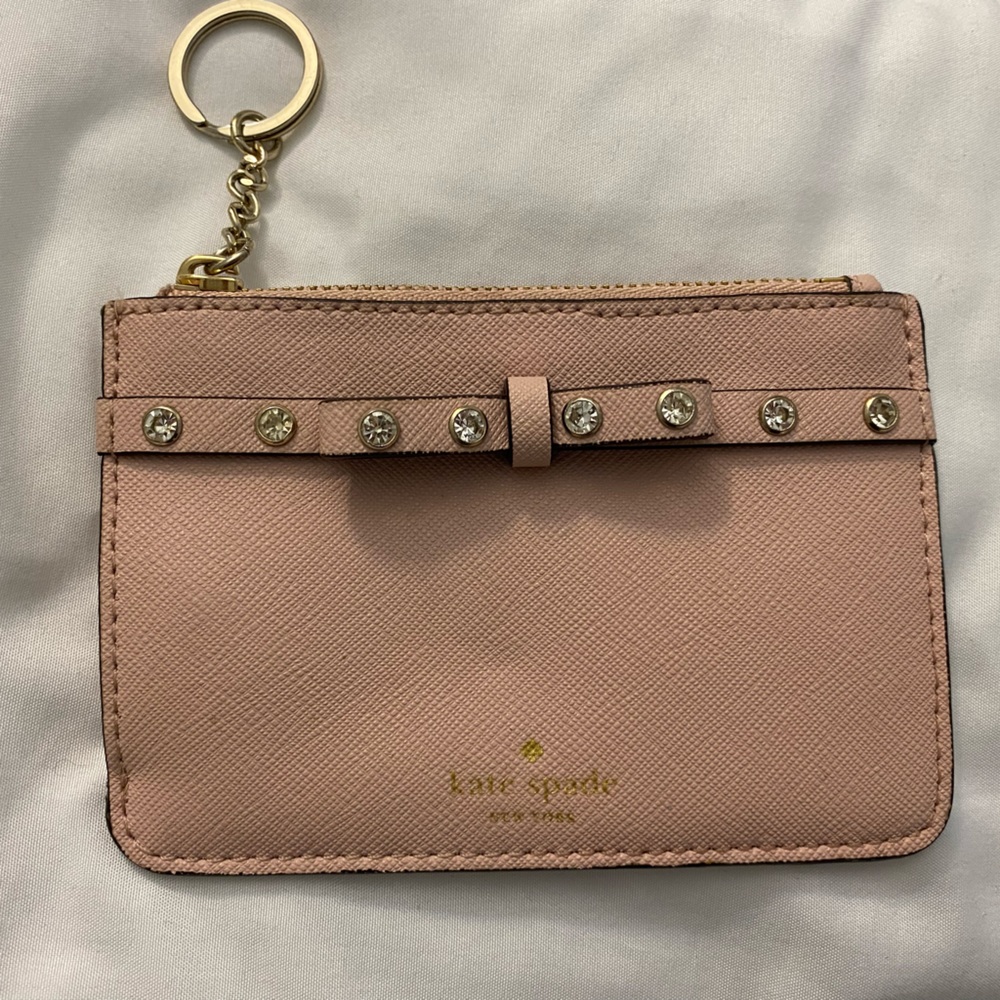 Kate Spade Mini Coin Purse with Diamond Studs and Bow